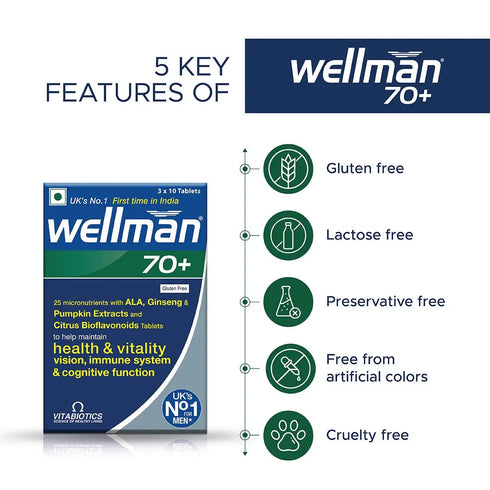 Vitabiotics Wellman 70+